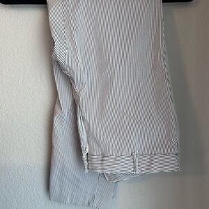 Elle Pinstriped Black and White Chinos